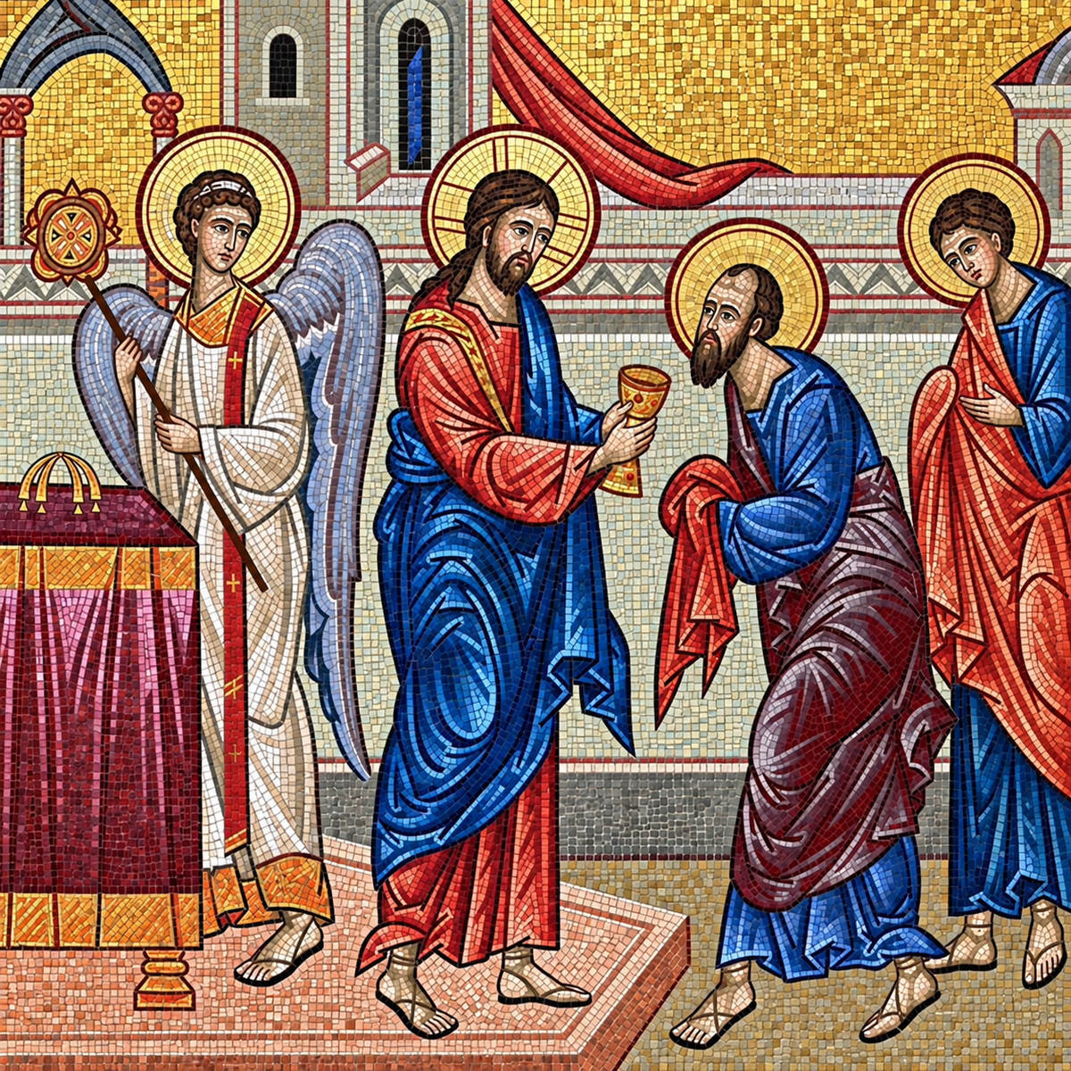 The sanctuary and iconography inside St. Athanasius Ukrainian Catholic Church
